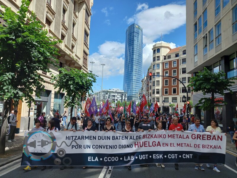 Comienza la huelga del metal en Bizkaia por su convenio colectivo