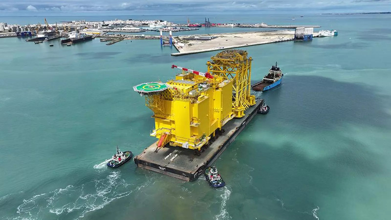 Dragados Offshore transporta al Mar del Norte la plataforma BorWin5 construida en Puerto Real