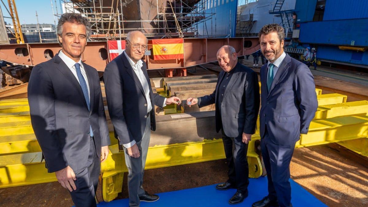 Freire coloca la quilla del oceanográfico para Dinamarca